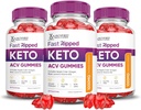 Justified Laboratories (3 Pack Keto Rush Keto ACV Gummies Formel 1000MG Keto Rush Keto Gummies Apple Cider Vinegar Boost Formuleret med Pomegranate Beet Juice Powder B12 Vegan Non GMO 180 Gummys