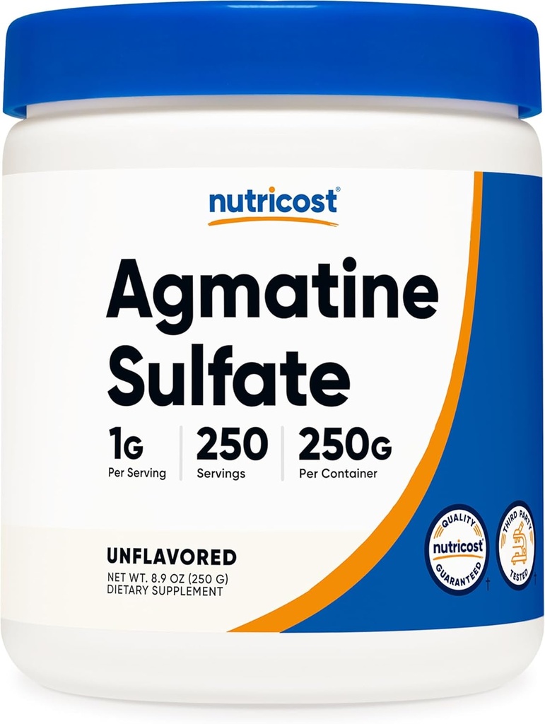 Nutricost Pure Agmatine Sulfate Powder - 250 bedstemor