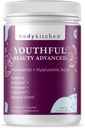 Body køkken Youth Beauty Advanced, Collagen Peptider Pulver til smukke hår hudnegle, Resveratrol og Hyaluronsyre til Anti- Aging & Antioxidant Support, Græs Fed (pakke med 1)