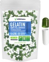 XPRS Nutra Størrelse 0 Tomme kapsler - 500 Tomme Gelatine kapsler - Piller gør det - Pure Bovin Pill Gel Caps til Do- It- Yourself Kosttilskud (grøn / hvid)