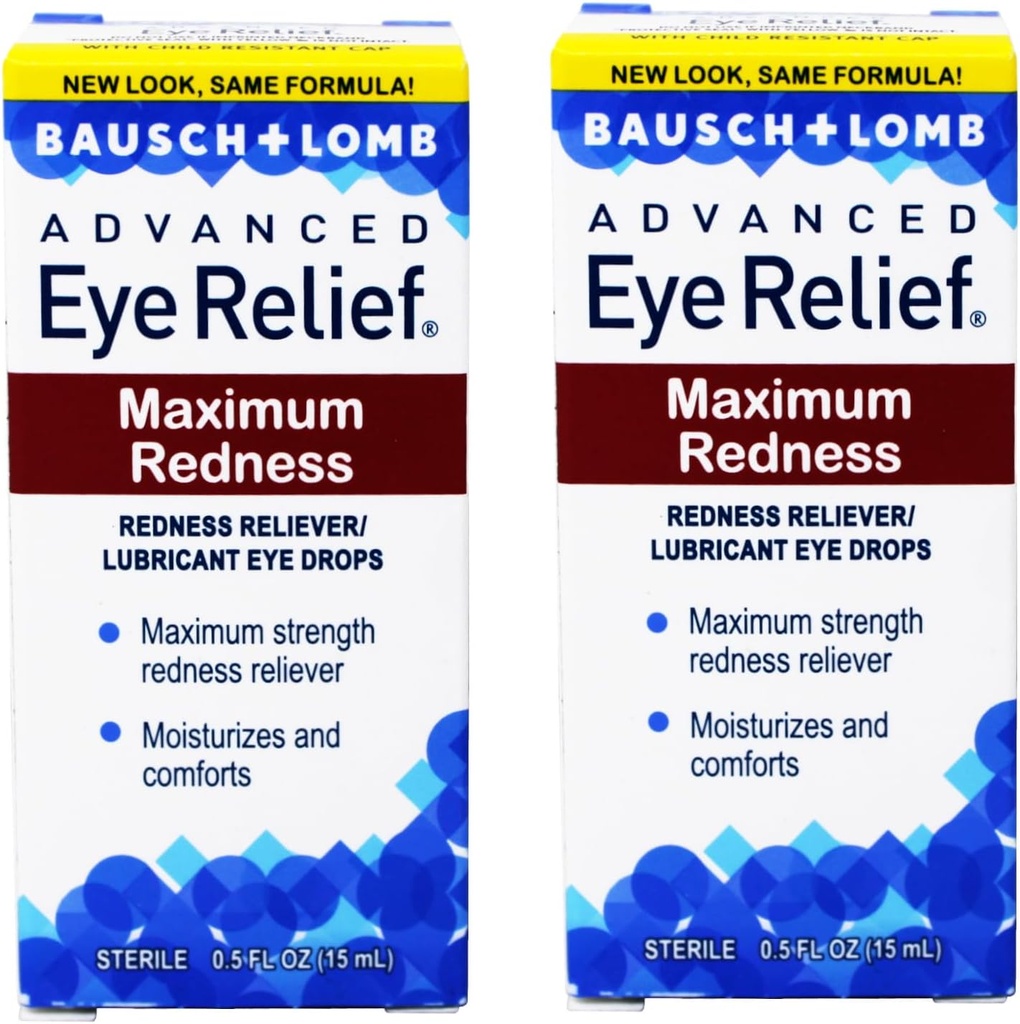 Bausch & Lomb Advanced Eye Relief Redness Maximum Relief Drops - 2 stk.
