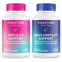 Pink Stork & Blue Stork Hans og Hendes Fertilitet Bundle: Fertilitet Kosttilskud til kvinder, Fertilitet Kosttilskud til mænd, Fertilitet Prenatal Vitamin, Vitex, Inositol, Folate, Vitamin B6, 60 Kapsler