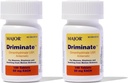MAJOR Driminate - Dimenhydrinate 50mg motion sygemetabletter - Anti- Kvalme Medicin - 100 tabletter (2 pakker)