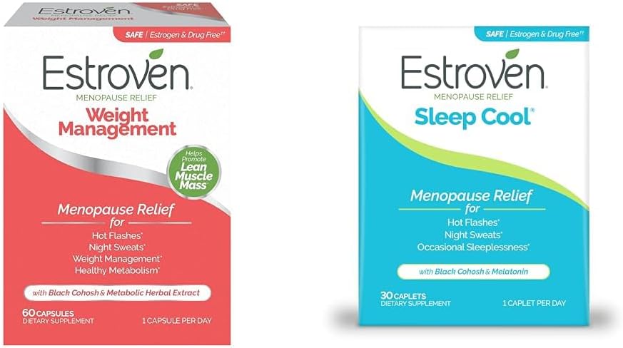 Estroven vægthåndtering for overgangsalder Relief - 60 Ct. & Sov cool for overgangsalder Relief, 30 Ct, Sovestøtte supplement