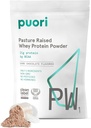 Puori Whey Protein Powder, Dark Chocolate - PW1 Pasture- Raised, Grass- Fed Whey Protein Powder Drink Mix indeholdende BCAA Aminosyrer - efter-workout supplement til muskel Gain & Inddrivelse - 30 Servere