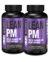 Jacked Factory Lean PM Night Time Fat Burner, Sleep Aid Supplement, & Appetite Suppressant til mænd og kvinder - 180 Stimulant- Gratis Veggie vægttab kost piller