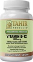 Tahir Halal Vitamin B12 1000mcg: øger energi, Metabolisme og nervesystem sundhed. Vegansk & Vegetarisk, Dairy- Free, 120 tyggetabletter. Lavet i USA - Certificeret Halal.