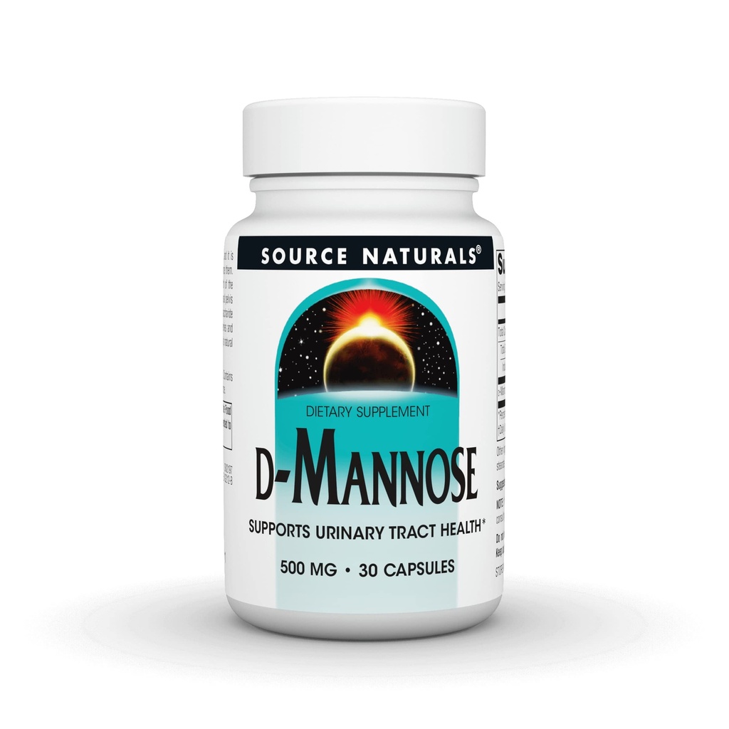 Source Naturals D- Mannose, Potent Urin Tract & Bstige Health Support *, 500mg - 30 kapsler