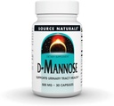 Source Naturals D- Mannose, Potent Urin Tract & Bstige Health Support *, 500mg - 30 kapsler
