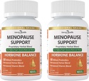Menopause Kosttilskud til kvinder Menopause Probiotika Relief, Vitamin D3 & B6, Understøtter Hot Flashes, Night Sweats, Bloating & Gut Sundhed med Black Cohosh, Collagen Buddy 124; 180 Veggie Caps
