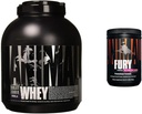 Animal Whey Isolate Whey Protein Powder - Isolate Loaded for Post Workout and Recovery & Fury Pre Workout Powder Supplement for Energy and Focus 5g BCAA 350mg Koffein Nitrogen Oxid