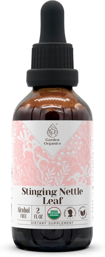 Stinging Nettle Leaf USDA Organic Alcohol- Free Extract Note 124; Kosttilskud, højpotens Tincture Note 124; Natural Certified Organic Stinging Nettle (Urtica Dioica) Tørret Leaf (2 oz)