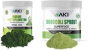 AKI Broccoli Spraut Powder (5.29oz / 150g) og Marine Phytoplankton Powder (2 Oz / 57G) - Plantebaserede proteiner & Ideal in Vitumec