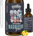 Liposomal Magnesium Citrate Drops til Gut og Bone Sundhed, Mood og Stress Management, Kraftfuld formel med vitamin B6 og Zink Gluconat 60ml (2,04 Fl Oz (pakke med 1))