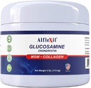 ALFA VITAMINS Alflexil Glucosamin Plus Chondroitin Cream med MSM & Collagen, understøtter sunde joints, Joint & Muscle Pain Relief, forbedrer mobilitet, hurtig absorption, og fugter hud, 4 Oz.