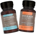 Endurance Products EPC Company NAD + Niacinamid B3, Endur- Amid 500 mg 200 tabletter og ENDUR- ACIN 250mg Niacin - Extended Release for Optimal Absorption & Low- Flush Vitamin B-3, 200 tabletter