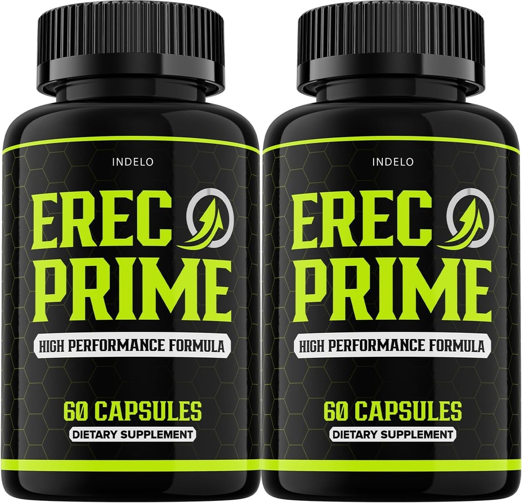 (2 Pack) ErecPrime piller til mænd, Erec Prime High Performance Kosttilskud, Erec Prime Advanced Formel, ErecPrime Anmeldelser, ErecPrime24 (120 kapsler)
