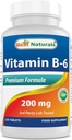 Bedste Naturals Vitamin b6 200mg til voksne, 120 tabletter (120 greve (pakning med 1))