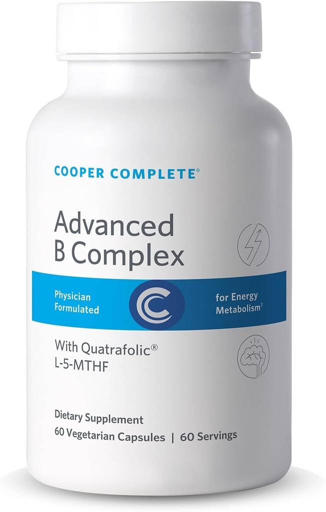 Advanced B Complex. 60 Vegetarian Capsules. Pack of 1. 60 Servings