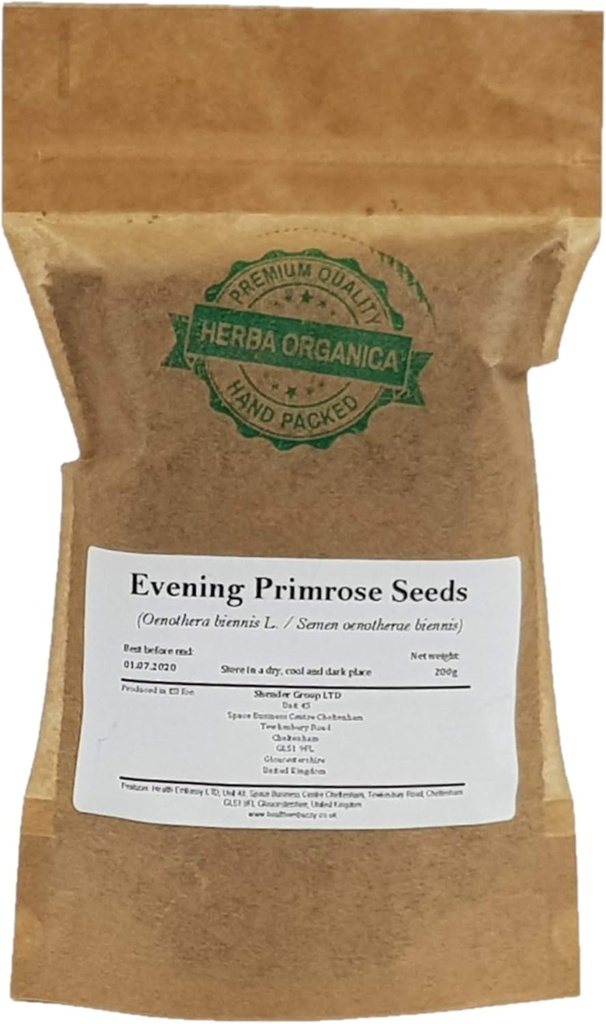 Herba Organica Evening Primrose Seeds - Oenothera Biennis L (200g)
