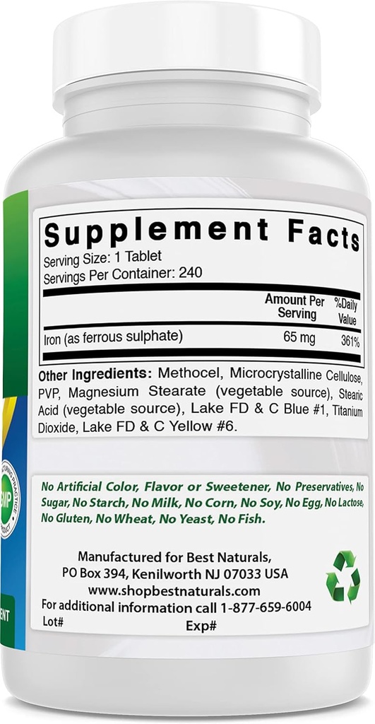 Jern 65 mg & vitamin B12 6000 mcg