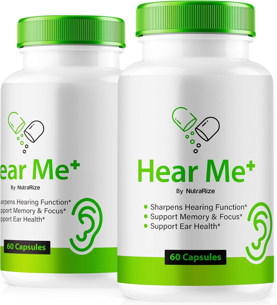 (2 Pack) Høre mig + kapsler, officielle HearMe + piller, Høre mig Plus Øre Formel for en sund hørelse, Premium HearMe Plus for Øre sundhed, Natural Ear Cleaner Support, Høre mig + anmeldelse (120 Kapsler)