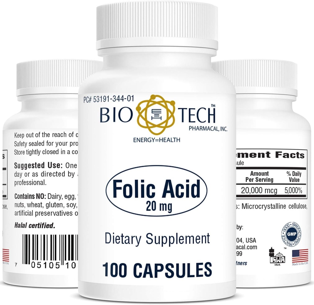 Bio- Tech pharmacal folinsyre (20mg, 100 greve)