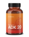 Nutrissa ADK 20 - immun- og benhelbredskontrol med vitaminer A, D & K (25.000 IE) - 4 måneders forsyning - EPAB Certificeret til renhed & potens - 120 Veganske kapsler
