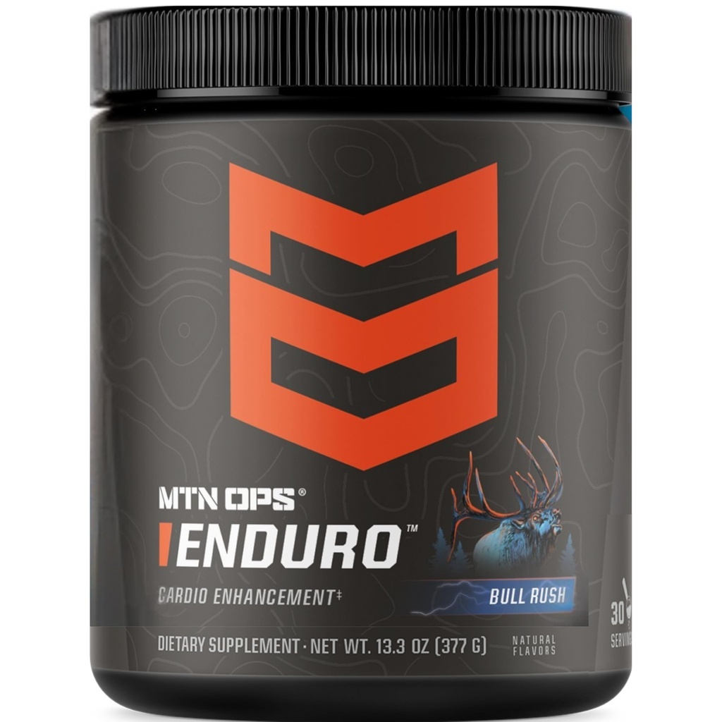 MTN OPS Enduro Nitroxid Supplement & Stim- Free Pre Workout - 30 Servering - med Magnesium Citrate, Beet Root Powder, Niacinamid, L Arginin & L Citrullin - Bull Rush Flavor