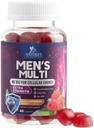 Multivitamin til mænd - Komplet daglige Herre Multivitamin Gummies med D-vitamin, B-vitaminer, zink & mere - Energi, hukommelse, Focus & immunforsvar - 13 essentielle vitaminer og mineraler - 60 kapsler
