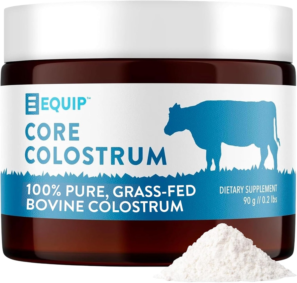 Equip fødevarer Core Bovine Colostrum Powder - 3.000mg Græs Fed Colostrum Supplement - Gut Sundhed, Immunitet, Inddrivelse Lactoferrin Kosttilskud - Keto Friendly Bovine Colostrum, 30 Servering, Unflavored