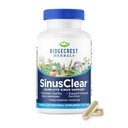 RidgeCrest Herbals SinusClear, Komplet formel for sinus og nasal sundhed med Mullein Leaf, Bromelain, C-vitamin og zink, for sund mucus, immunforsvar og respiratorisk støtte, (60 Veg Caps, 30 Serv)