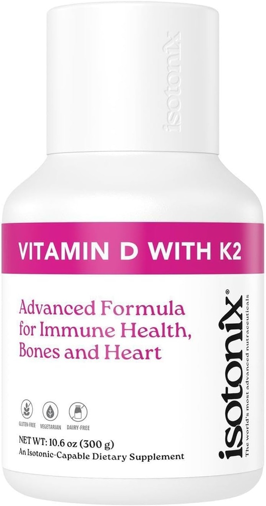Isotonix D-vitamin med K2, fremmer Normal Bone Mineral Density, fremmer sunde arterier, Hjælper med at opretholde ben sundhed, understøtter immunforsvar, Market America (90 Servere)