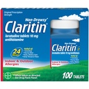 Claritin Allergi Medicin til voksne, 24- timers non- Drowsy Loratadine 10mg piller, Antihistamin, 100 tabletter