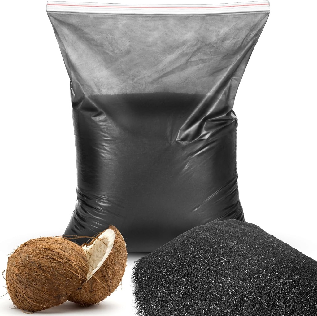 10lbs Aktiveret Charcoal Powder Bulk Granulær Aktiveret Carbon (Gac) Kokos Charcoal Pellets til vand filtrering luftfilter (0,02 x 0,07 tommer)