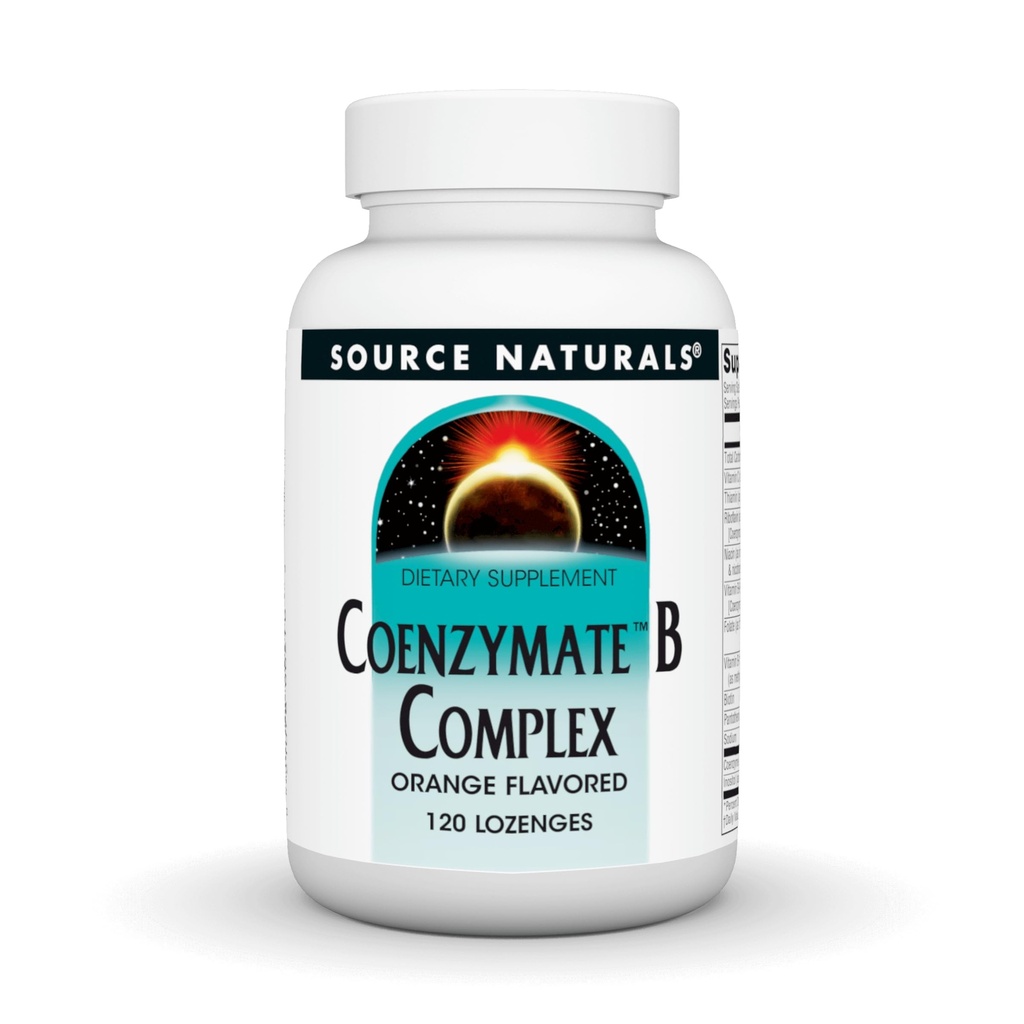 Source Naturals Coenzymate B Complex - Orange Flavor that Melts in Mouth - B Vitamins - 120 Lozenges