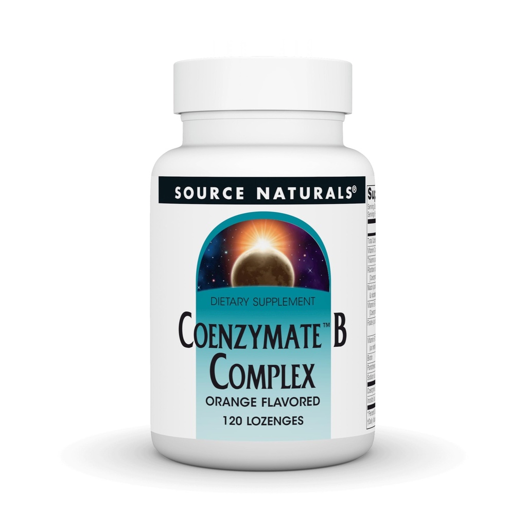 Source Naturals Coenzymate B Complex - Orange Flavor, der smelter i munden - B Vitaminer - 120 Lozenges