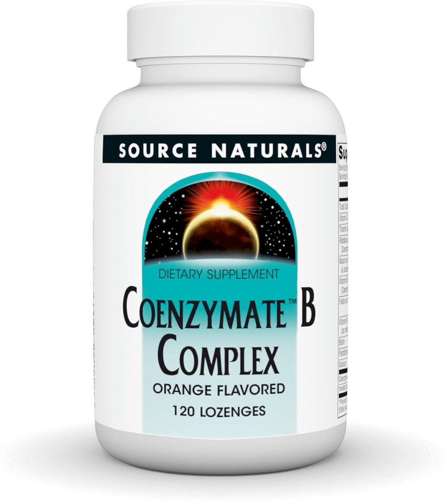 Source Naturals Coenzymate B Complex - Orange Flavor, der smelter i munden - B Vitaminer - 120 Lozenges