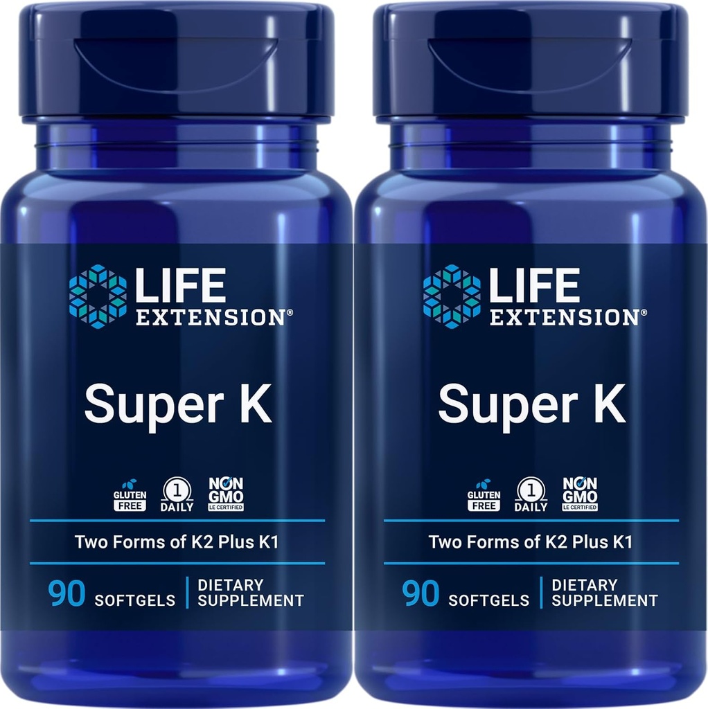 Life Extension Super K, 90 Softgels (pakke med 2)