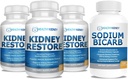 3 Pack Natural Nyre rense til støtte Nyre funktion og Detox, 60 kapsler + natrium Bicarbonat 650mg kapsler forsinket frigivelse til støtte normal Nyre funktion & Nyre sundhed supplement