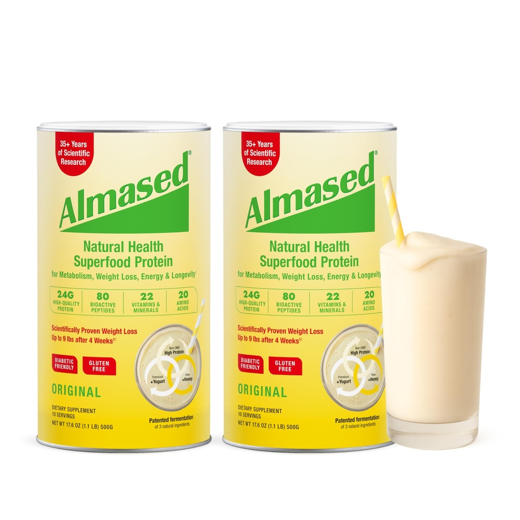Almased Multi- Protein Powder 17, 6 OZ (pakning med 2)