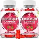 Berberine Gummies med Ceylon Cinnamon 1500mg høj potens Berberine HCL supplement til immun- og metabolismestøtte, sukker fri, hindbær smag - 120 greve