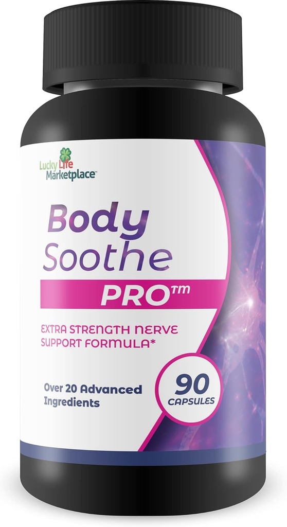 Body Soothe Pro - Neuropathy Nerve Formula Extra Strength - Natural Herbal Nerve Support for Neuropathy, Improved Circulation, & Reduced Oxidative Stress - Bonus Antioxidant Aid