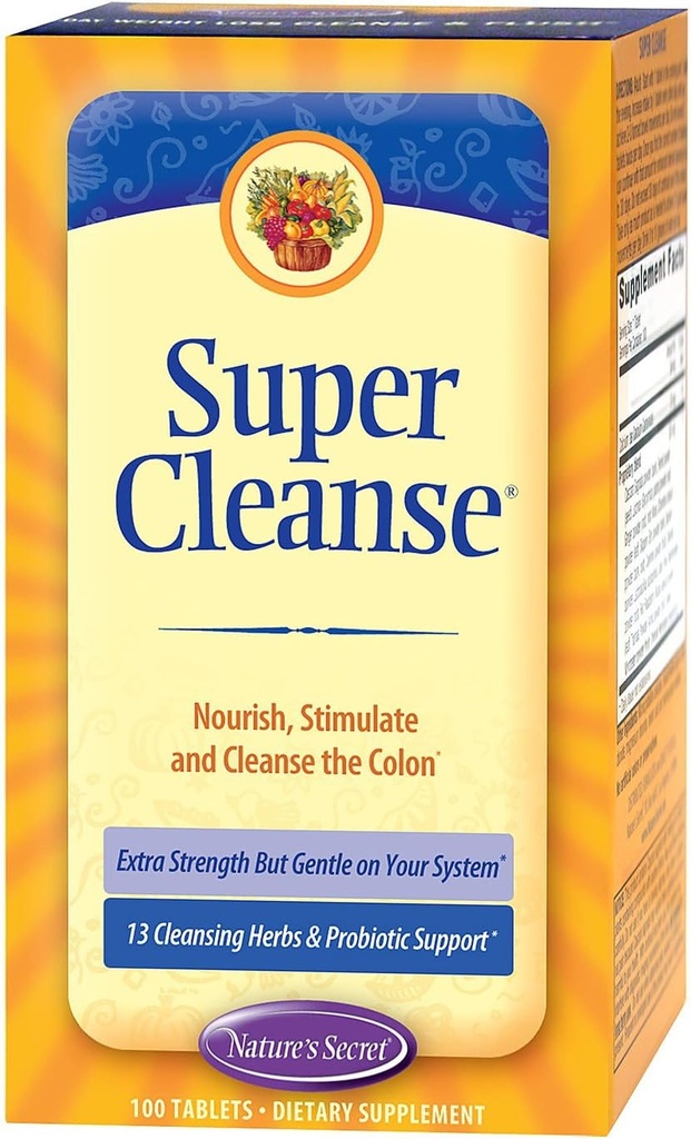 Nature 's Secret Super Cleanse Extra Strength - 100 tabletter