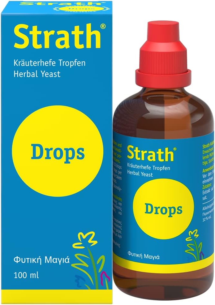 Strath Nutritional Gær Væske Syrup 3.4 Oz - Vegetarisk, Lactose fri, Kunstig Tilsætningsstof fri - fordøjelsesstøtte, Nutrient Absorption - Great Tasting Daily Supplement - Prebiotic og Postbiotic