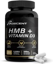 HMB og vitamin D3 Supplement 1.000 MG (180 kapsler) - HMB kosttilskud med 4.000 UI af D3 & Calcium - Muskelvækst, styrke & helbredelse - B - Hydroxy B- methylbutyrat Butyrate - Muskel Builder for mænd