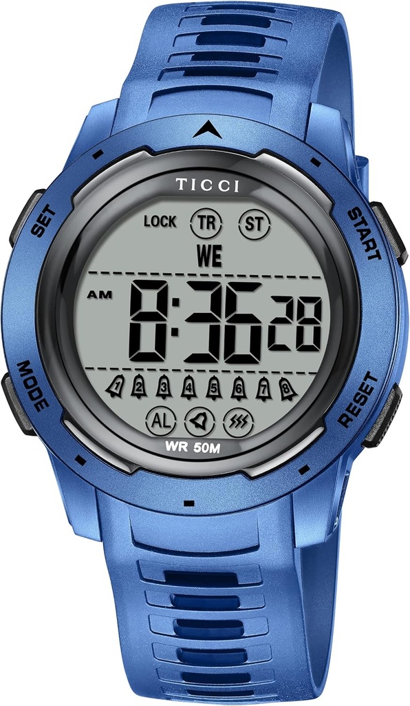 TICCI Mænd Kvinder Unisex 8 Alarm Vibrerende ur Medicin hjælpemidler Vibra Alert Pill Reminder Store Digits Vandtæt