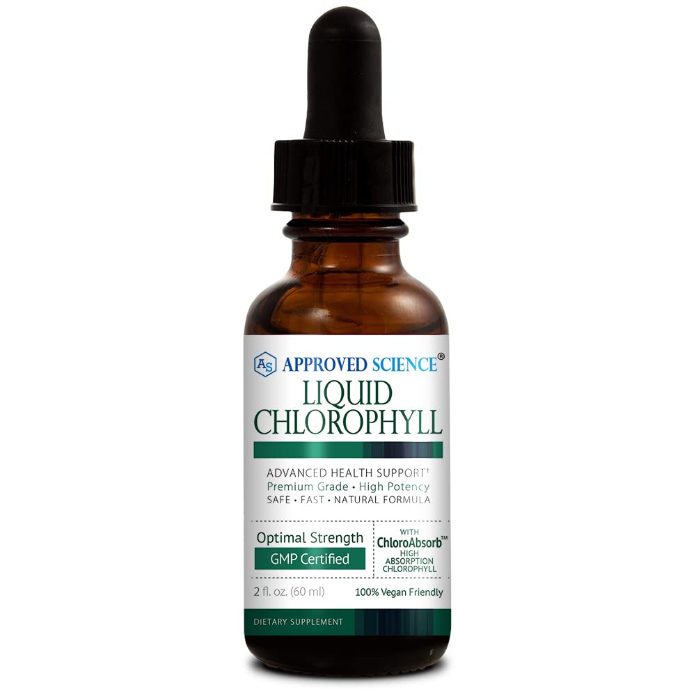 Godkendt Science Liquid Chlorophyll - 2 fl. Oz. - 60 mg ChloroAbsorb - Mulberry Leaf Extract - Energize The Body - fordøjelses- og immunstøtte - Natural Deodorant and Detox - Vegan - Made in The USA