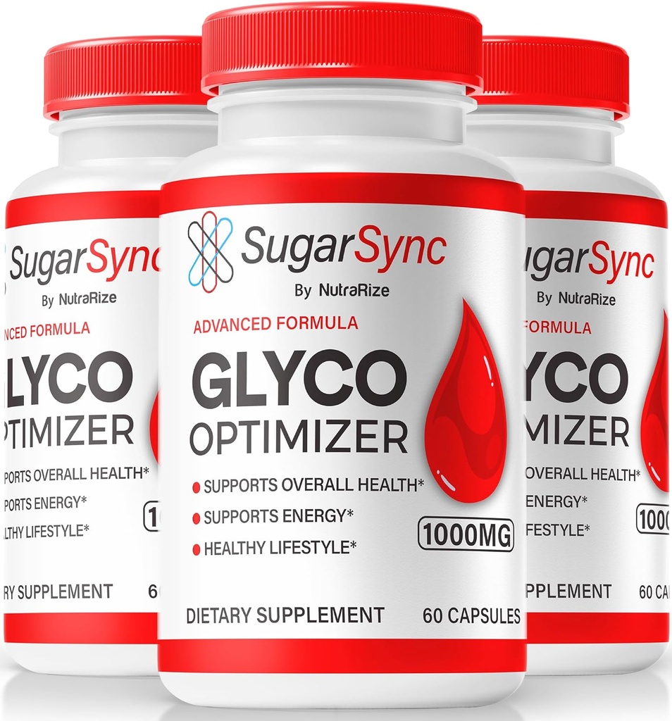 NutraRize (3 Pack) Sukker Sync Glyco Optimizer Kapsler, Officiel SugarSync Glyco Optimizer, Sukker Sync Fælles Optimizer, Sukker Sync Gluco Cleanse Detox Formel, SugarSync Glycol Anmeldelser (180 Kapsler)