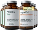 ALGAECAL Bone Builder Pack - Plant Based Calcium Supplement & Strontium - Organic Calcium 720mg with Vitamin D3 1600 IU, Vitamin K2, Magnesium, 16 Nutrients for Bone Health & Density (3-Month Supply)